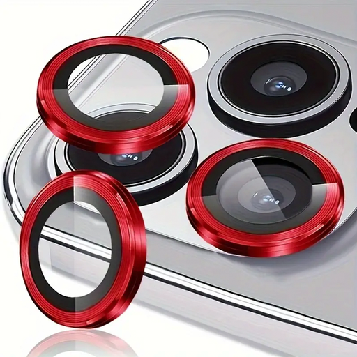 [900000002211] PROTECTOR CAMARA CRISTAL TEMPLADO IPHONE 15 PRO/15 PRO MAX ROJO