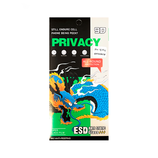 [900000002181] PROTECTOR PANTALLA CRISTAL TEMPLADO IPHONE 16 PRO PRIVACIDAD