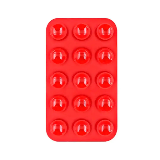 [840000013648] VENTOSA DE SILICON P/CELULAR ROJA
