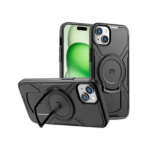 [RIP15CSSTSMS201] CARATULA STEALTH IPHONE 15/14/13 NEGRA MYBAT PRO