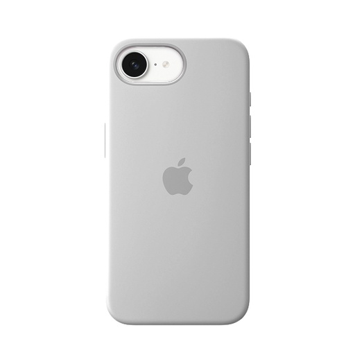 [840000014210] CARATULA SILICON TIPO ORIGINAL C/ LOGO IPHONE 16e GRIS