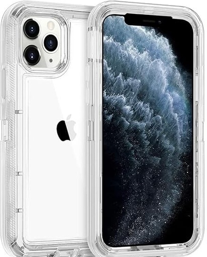 CARATULA 3 EN 1 IPHONE 13 PRO MAX/12 PRO MAX TRANSPARENTE