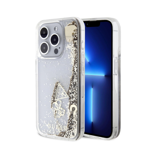 [GESPRTGLITGLDIPH157P] CARATULA GUESS GLITTER IPHONE 15 PRO MAX ORO