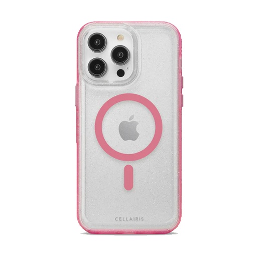 [34-0220002R] CARATULA LA HORNET GLITTER MAGSAFE IPHONE 16 PRO TRANSPARENTE/ROSA 34-0220002R