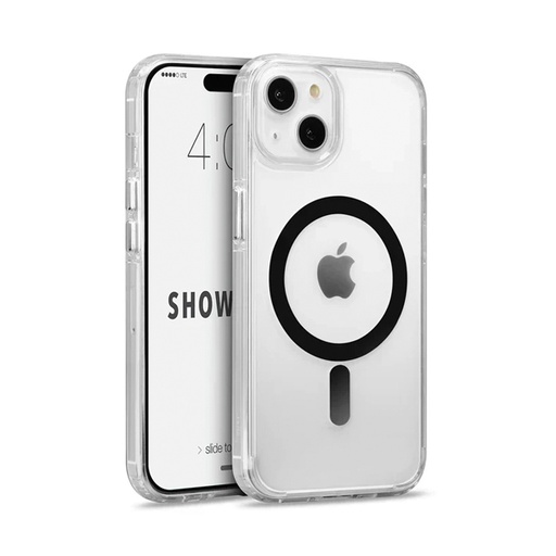 [40-0075002R] CARATULA SHOWCASE SLIM HALO MAGSAFE IPHONE 15/14 PLUS NEGRA 40-0075002R