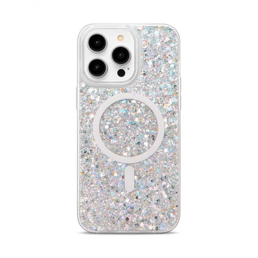 [40-0110005R] CARATULA SHOWCASE SLIM GLAM MAGSAFE IPHONE 16 PRO PLATA 40-0110005R