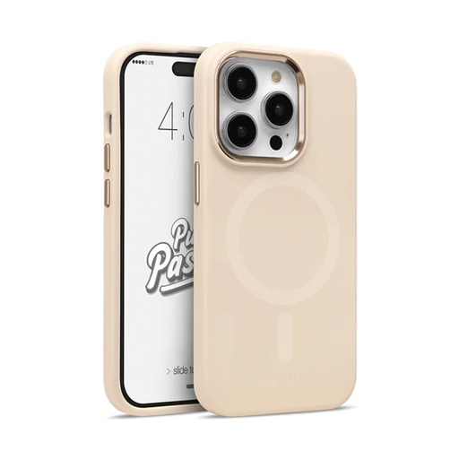 [84-0055002R] CARATULA PUFF PASTRY MAGSAFE IPHONE 15 PRO CREMA 84-0055002R