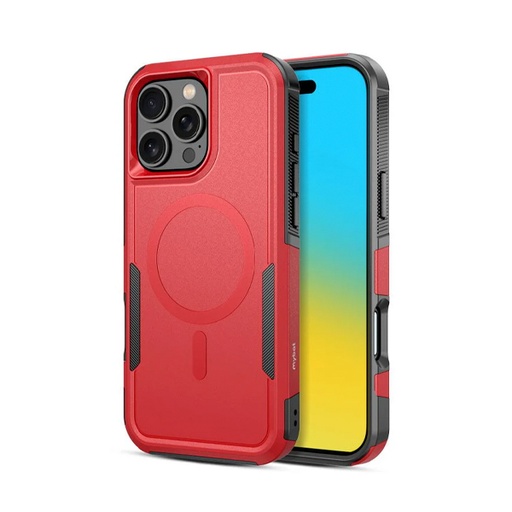 [MIP16PCSRSKMS302] CARATULA FORTRESS IPHONE 16 PRO ROJA