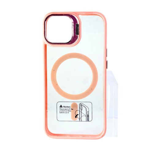 [840000014226] CARATULA BUMPER SUPPORT MAGSAFE IPHONE 15/14/13 ROSA