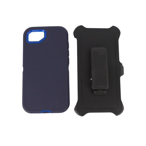 [HYB03C-IP16E-DBBL] ESTUCHE TIPO DEFENDER IPHONE 16e NAVY CON CLIP