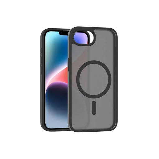 [TPC41-IP16E-BK] CARATULA CASE RAISED CAMERA MAGSAFE IPHONE 16e NEGRA