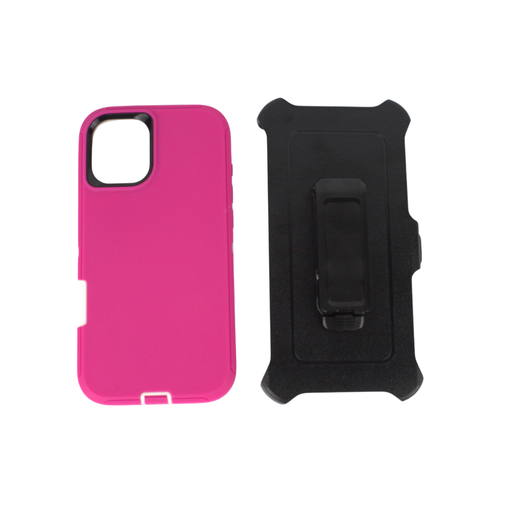 [HYB03C-IP16PL-HPWH] ESTUCHE TIPO DEFENDER IPHONE 16 PLUS FIUSHA CON CLIP