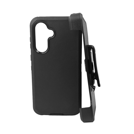 [HYB03C-SAMA56-BKBK] ESTUCHE TIPO DEFENDER SAMSUNG A56/A36 NEGRO CON CLIP
