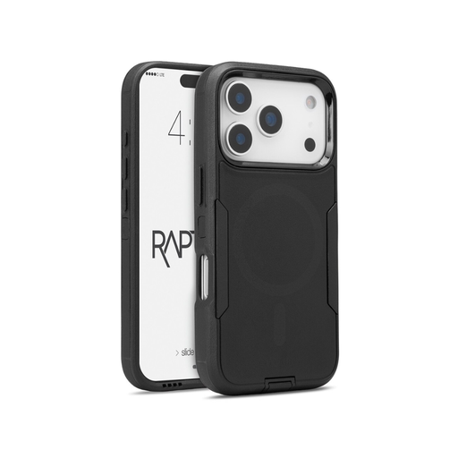 [02-0960101R] CARATULA RAPTURE RUGGED MAGSAFE IPHONE 17 PRO NEGRA 02-0960101R