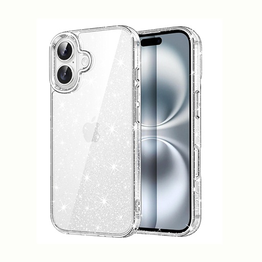 [40-0060101R] CARATULA SHOWCASE SLIM HALO GLITTER MAGSAFE IPHONE 17 BLANCA 40-0060101R