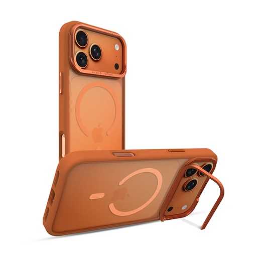 [iPh17P-6.3-KICK-ORG] CARATULA KICKLT + MAG IPHONE 17 PRO ORANGE PRODIGEE