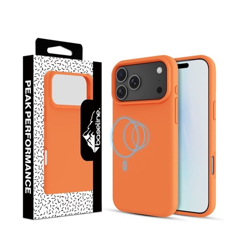 [BIP17PCSLSM608] CARATULA SILICON ESSENCE MAGSAFE IPHONE 17 PRO ORANGE BASELINE